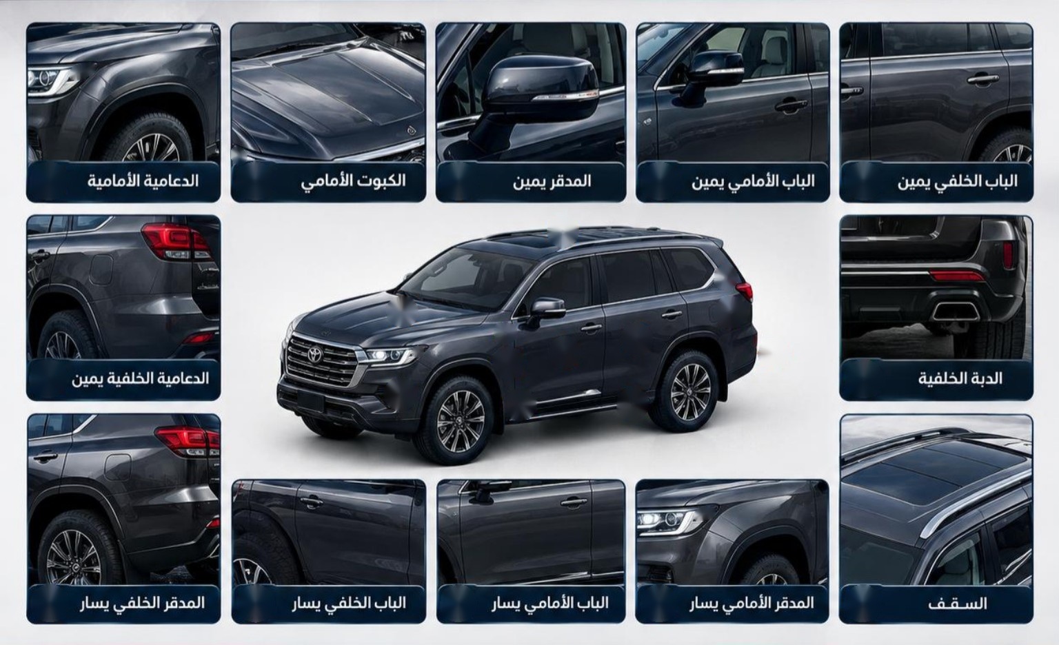 خريطة السيارة الكاملة والقطع الاثنتا عشرة
